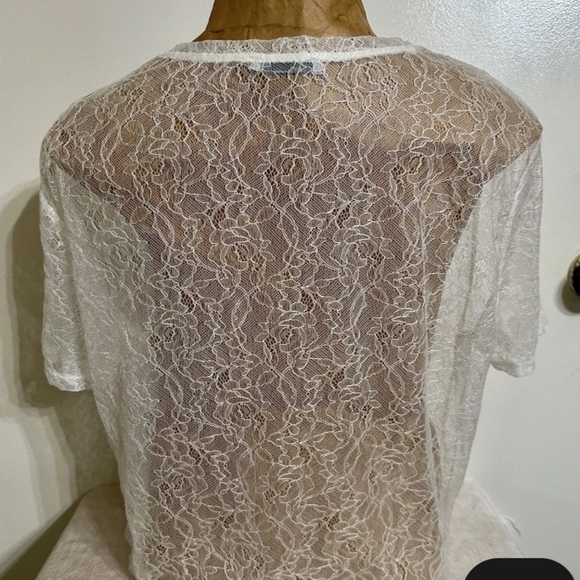 Zara Cream Pink Embellished Short Sleeve T-Shirt - Picture 2 of 3